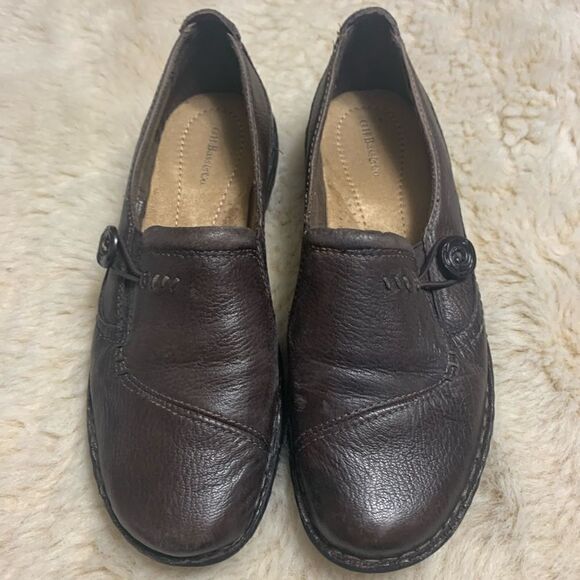 G.H. Bass & Co. Bradshaw Brown Leather Slip On Loafers Walking Shoes Sz 8 - Picture 5 of 9